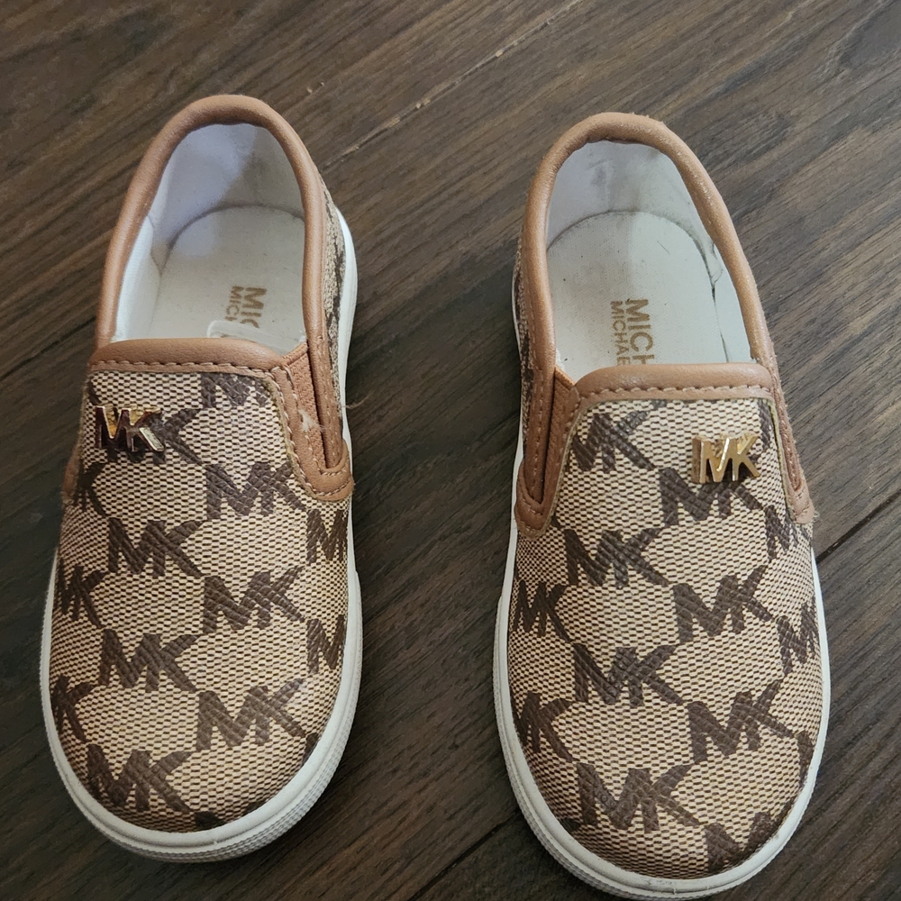 Michael Kors Brown Sneakers with Logo Pattern